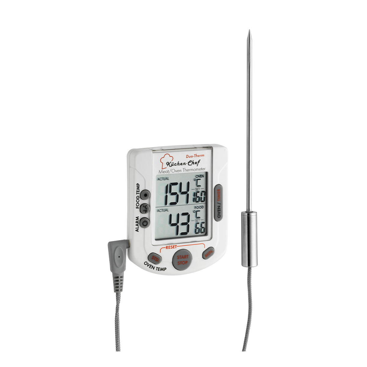 Digitales Grill-Braten-/Ofenthermometer KÜCHEN-CHEF DUO-THERM
