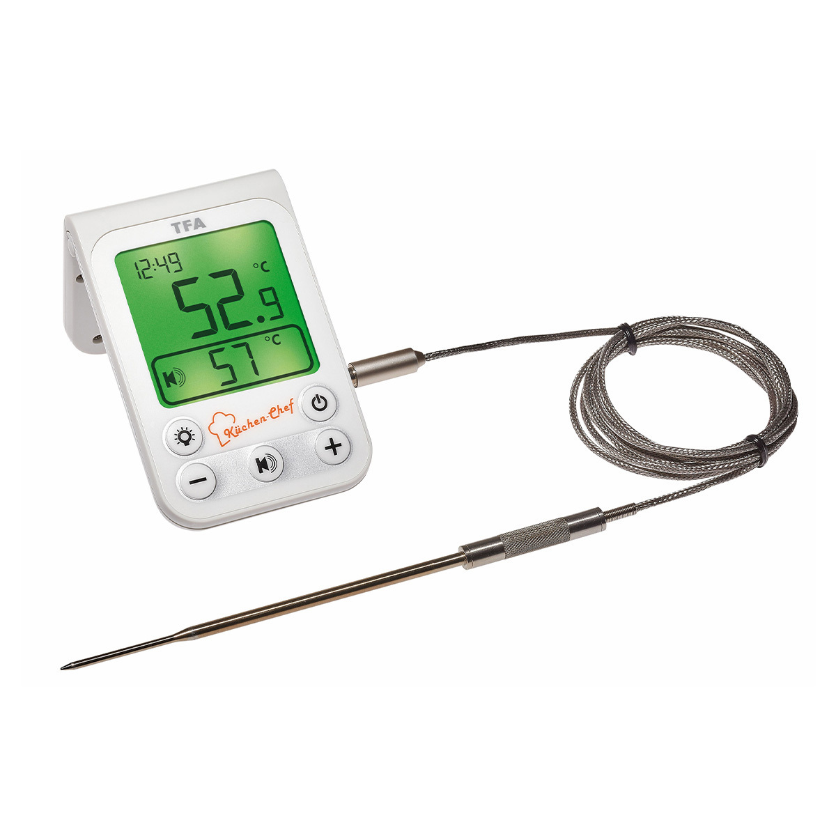BYTELIKE Digitales Lebensmittelthermometer Sonde Küche BBQ Lebensmittel  Braten Thermometer Thermometer (Messart: oral)