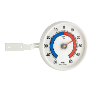 Analogue window thermometer made of stainless steel