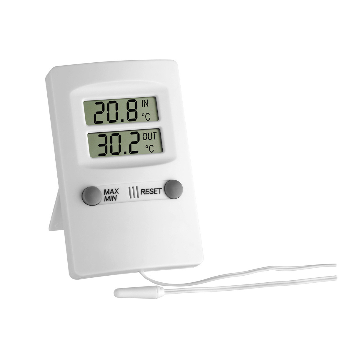 TFA Small Red Digital Indoor & Outdoor Thermometer