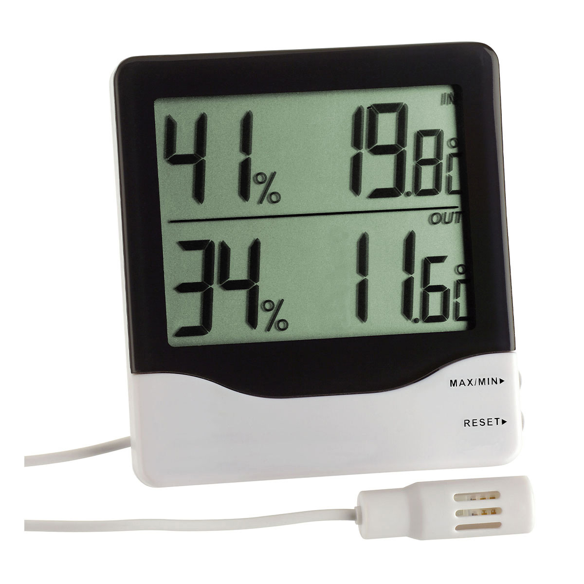 Digital thermo-hygrometer for indoor and outdoor climate