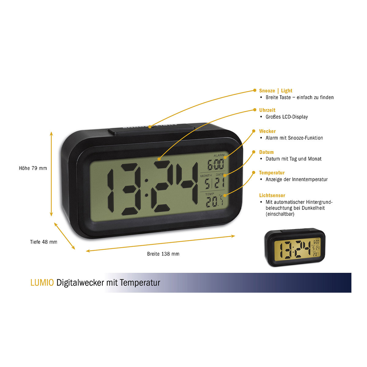 Lem Products Digital Thermometer with Alarm and Timer