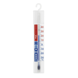 Analogue fridge-freezer thermometer