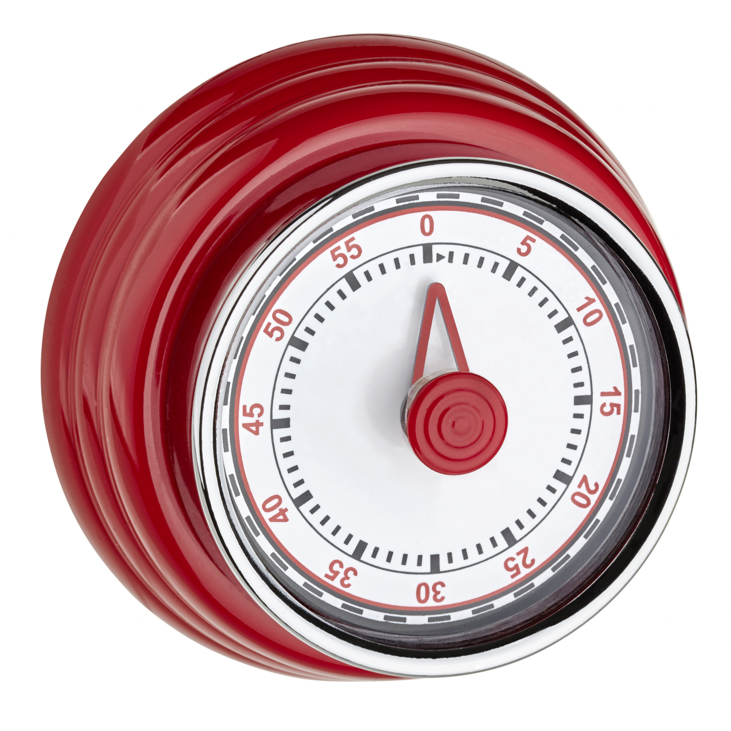 Kikkerland Magnetic 60-Minute Kitchen Timer - Red