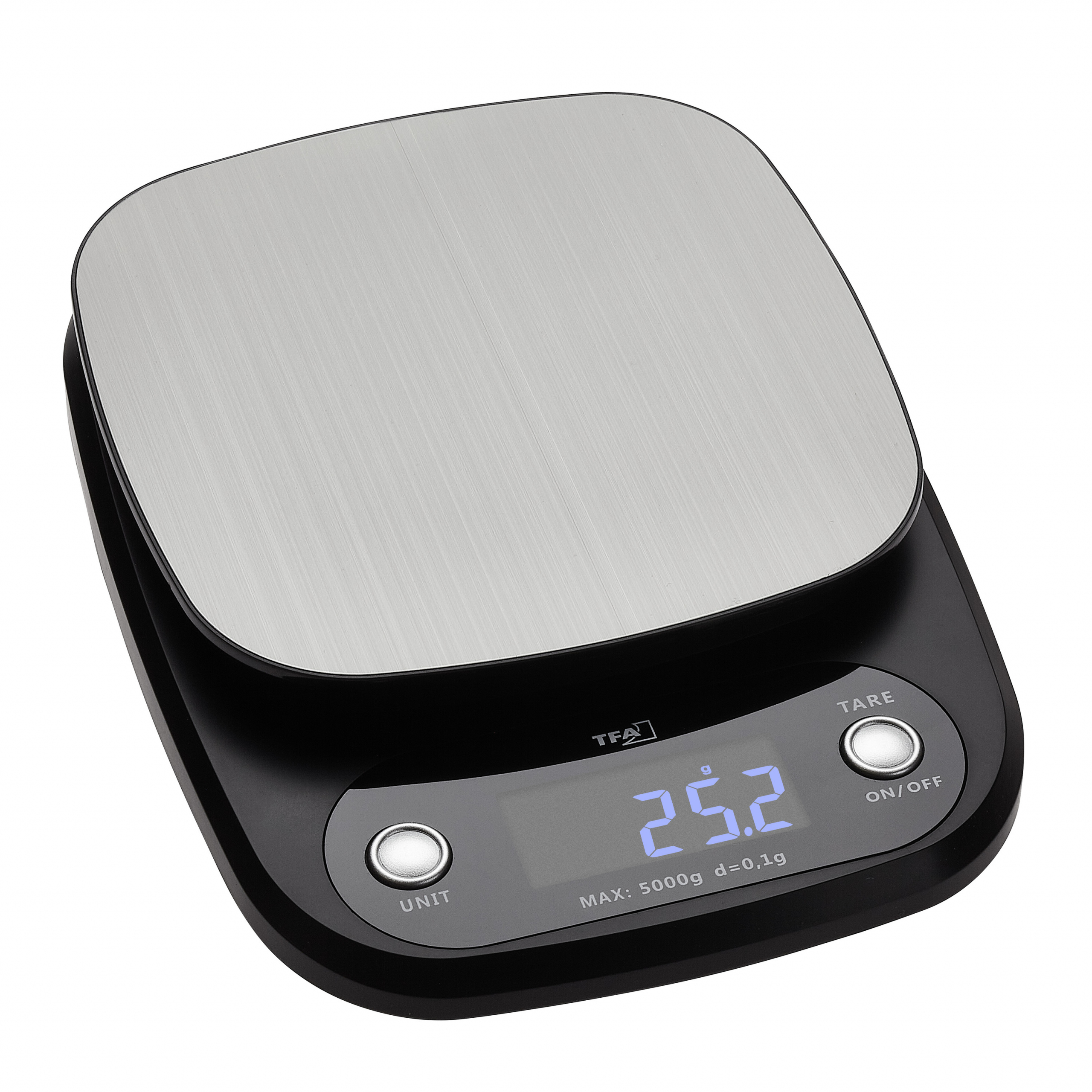 INF Digitale Kaffeewaage mit Timer USB-gesteuert 5kg / 0,1g Küchenwaage  (Max. Tragkraft: 5 kg