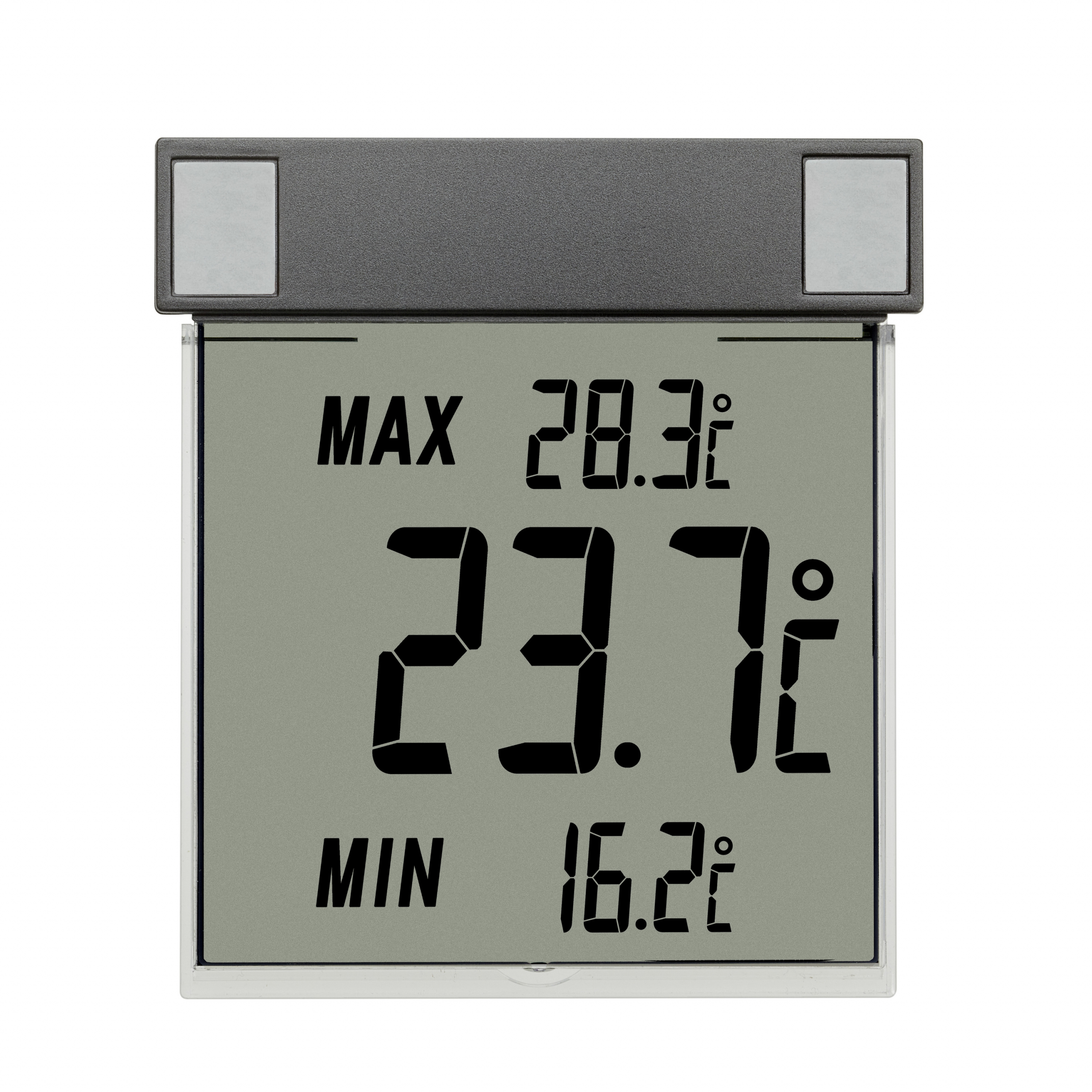 TFA Dostmann Thermomètre de fenêtre numérique Poco, 30.1026, Fixation avec  ventouses, d'extérieur, résistant aux intempéries, avec Tendance de  température, Bleu métallique : : Cuisine et Maison